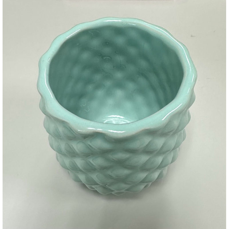 二手乾淨陶瓷小花盆（淺綠色） 直徑約6.5公分、高約8公分