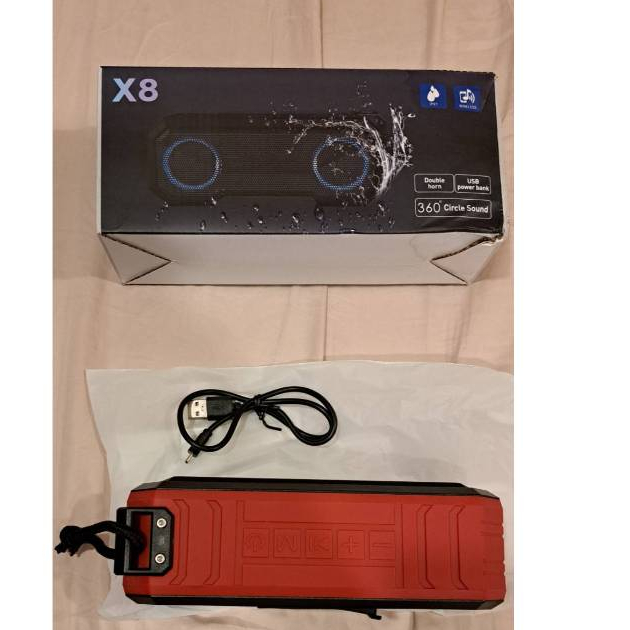 [二手商品近全新] X8夜魔藍芽喇叭 藍芽音箱USB FM立體聲無線藍牙音箱