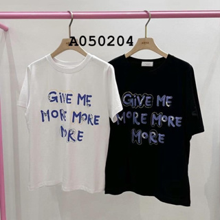 A050204韓國 GIVE ME MORE MORE MORE 清新棉T