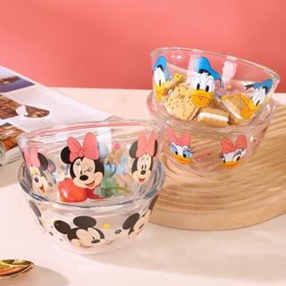 迪士尼玻璃餐具6吋圓形玻璃水果沙拉碗兒童碗現貨