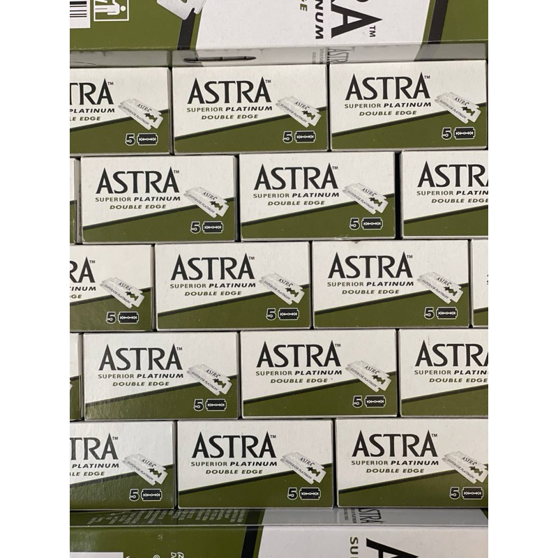 1盒 5盒 Astra Superior Platinum Double Edge 通用復古雙面安全手動刮鬍刀