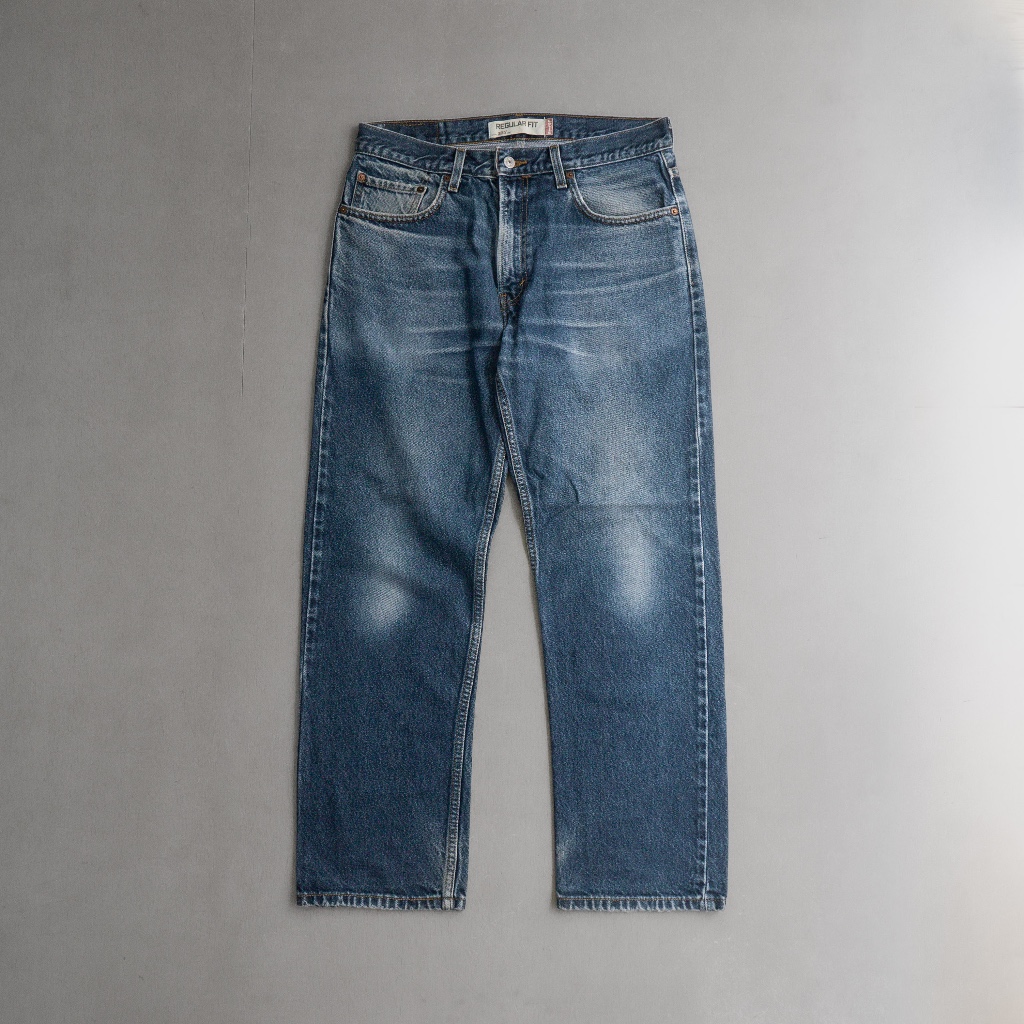 《白木11》 USED LEVIS 505 DENIM 美國 深藍 刷色 直筒 牛仔 丹寧 長褲