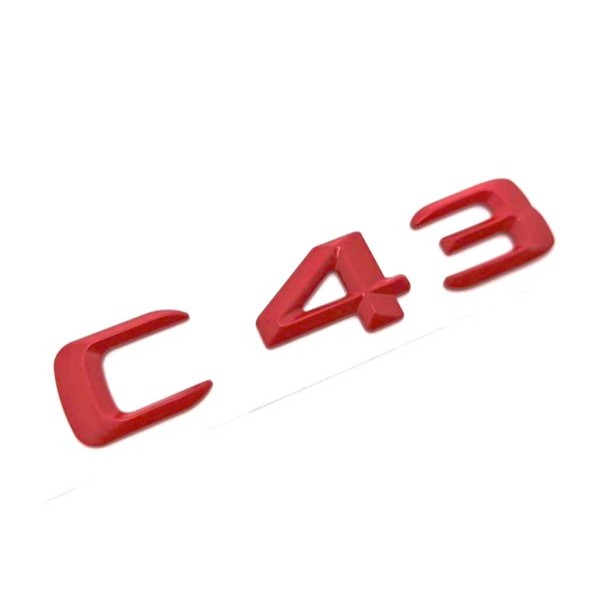 圓夢工廠 Benz 賓士 C43 2014~2016 後車箱 烤漆紅 C43 字貼 車標 同原廠款 字體高度23mm