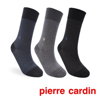 【Pierre Cardin 皮爾卡登】英倫雙紗刺繡紳仕襪 男襪 紳士襪 長襪