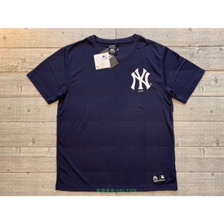 塞爾提克~MLB Majestic NY YANKEES 紐約 洋基隊 男生 吸濕快排 短袖 T恤 正標~深藍色