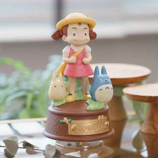 吉卜力 日本正品 陶瓷 音樂鈴 宮崎駿 龍貓 小梅藍白龍貓 音樂盒 卡通音樂盒 收藏 擺飾 卡通音樂鈴