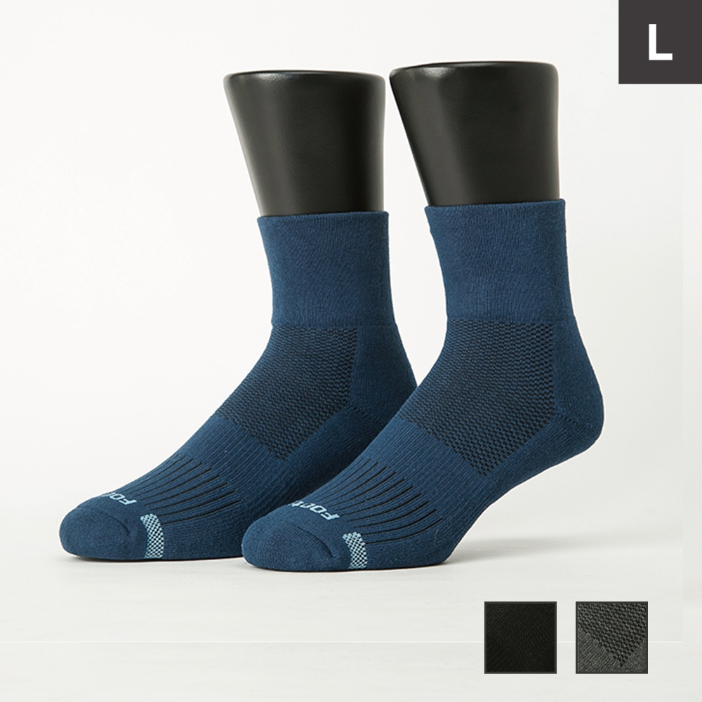 FOOTER 寬口運動逆氣流氣墊襪除臭襪 運動襪 氣墊襪 (男-T12)