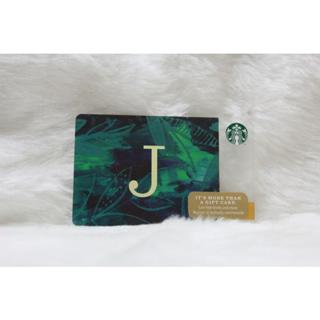 星巴克 STARBUCKS 美國 2014 6103 字母卡 J 星巴克卡 隨行卡 儲值卡 收藏