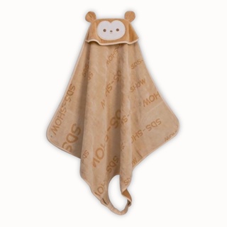 【Luveta】SDS-SHOW 有機棉圍裙式浴巾-小猴子