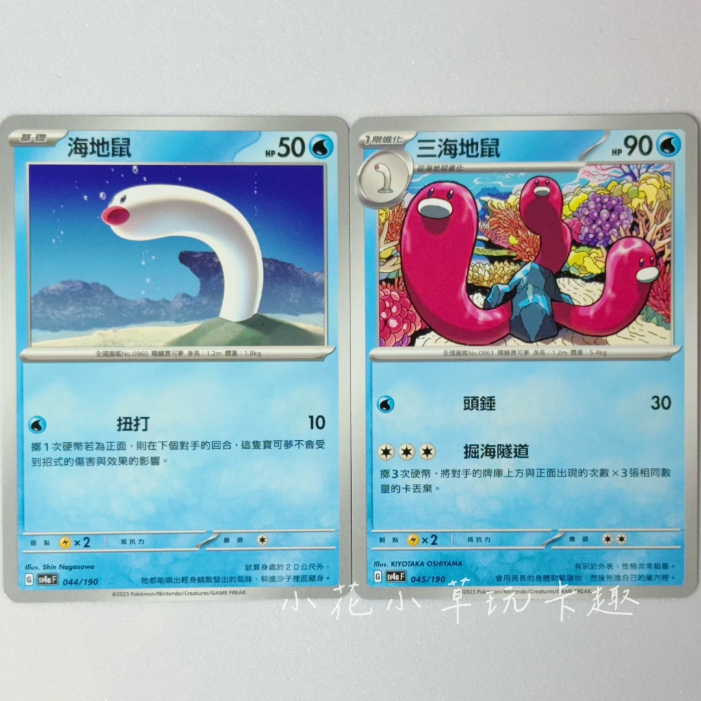 *小花小草* 海地鼠 三海地鼠 中文版 sv4a PTCG 寶可夢 44.45/190 閃色寶藏 普卡