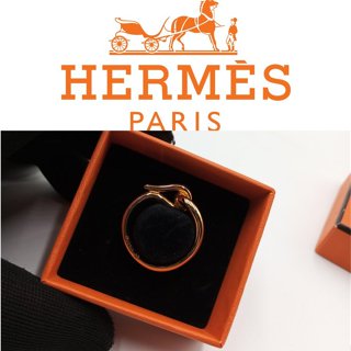 二手真品 HERMES 愛馬仕 絲巾環 附盒子 X535