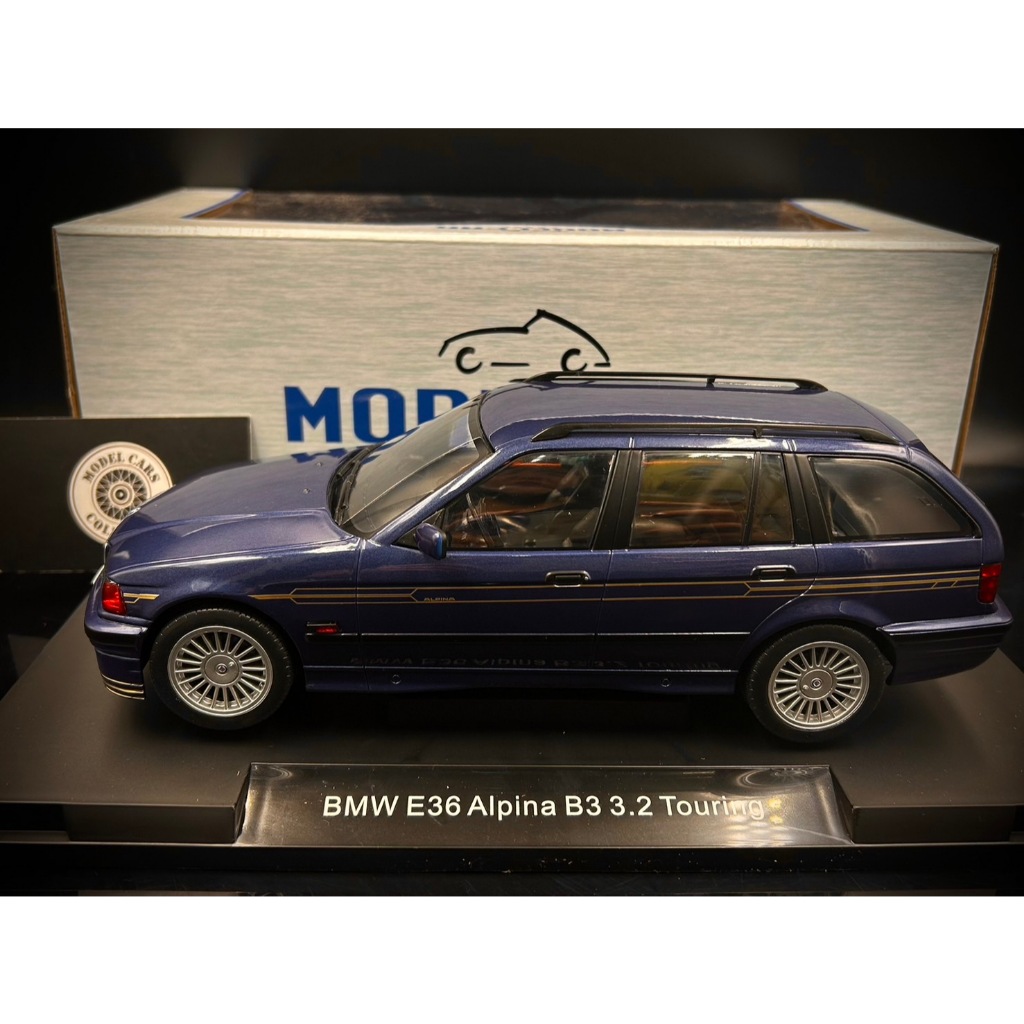 【收藏模人】MCG BMW (E36) Alpina B3 3.2 Touring 1991 藍 1:18 1/18