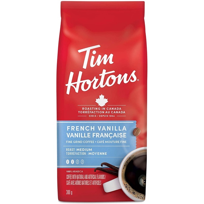 原裝!!!!🍁楓糖 香草 中烘培 加拿大手提回台 Tim Hortons 咖啡粉 研磨咖啡 300g裝 (咖啡機/手沖)