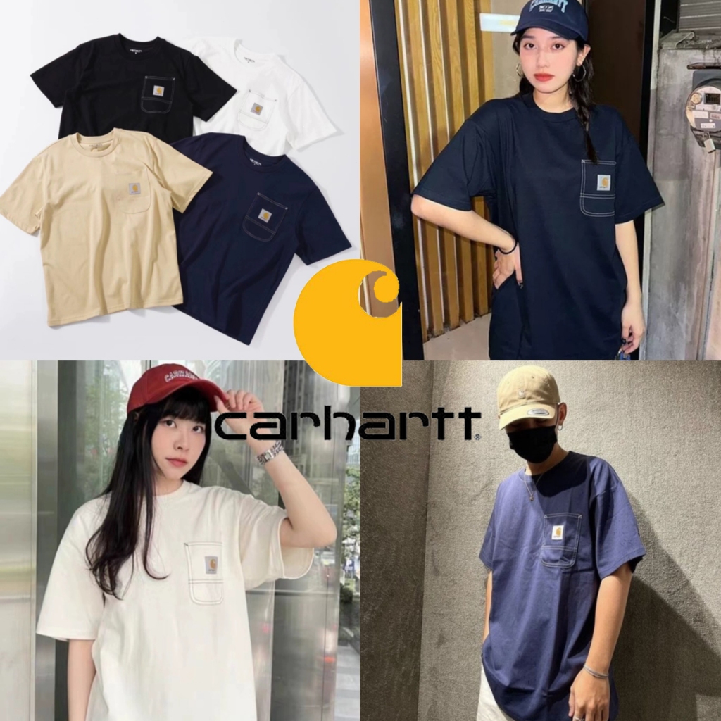 『WS』限時特惠✨Carhartt 卡哈日系口袋短袖 縫線工作口袋T 工裝短袖 重磅短袖 短袖T恤 情侶短袖