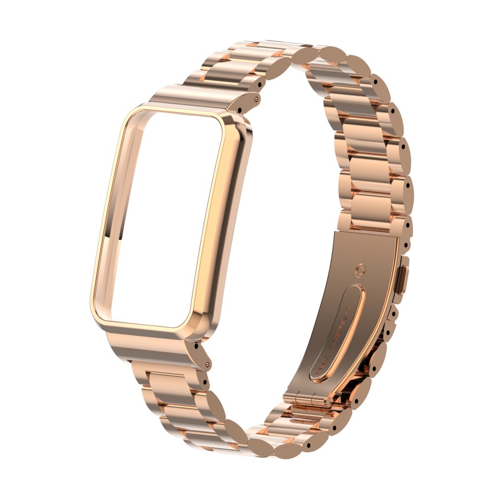 三珠金屬腕帶 小米不鏽鋼錶帶 適用於 小米手環 8 Pro 錶帶 小米手環 8 7 6 5 4 3 金屬錶帶 替換腕帶