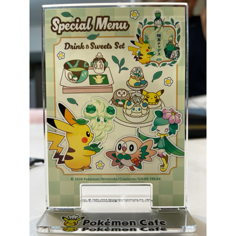 Pokémon cafe special menu 站立告示牌