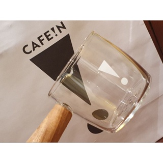Cafe in 硬咖啡 cafein 濃縮咖啡調味杯 木柄玻璃杯 咖啡杯 espresso 杯 100ml
