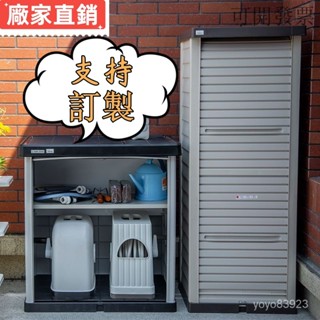 廠家自製💨可訂製 愛麗思陽臺儲物櫃室外花園防曬防雨工具櫃日式戶外庭院收納整理櫃 戶外收納櫃 層櫃 置物櫃 工具收納櫃