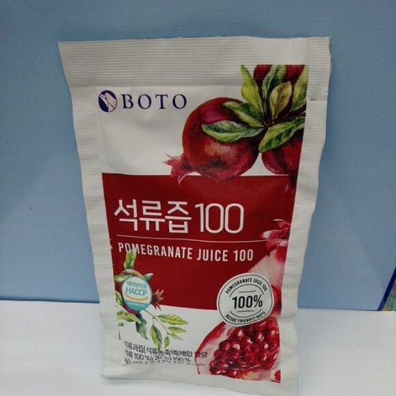 韓國 BOTO 100%紅石榴汁 石榴汁 80ml 果汁 2025/08/08