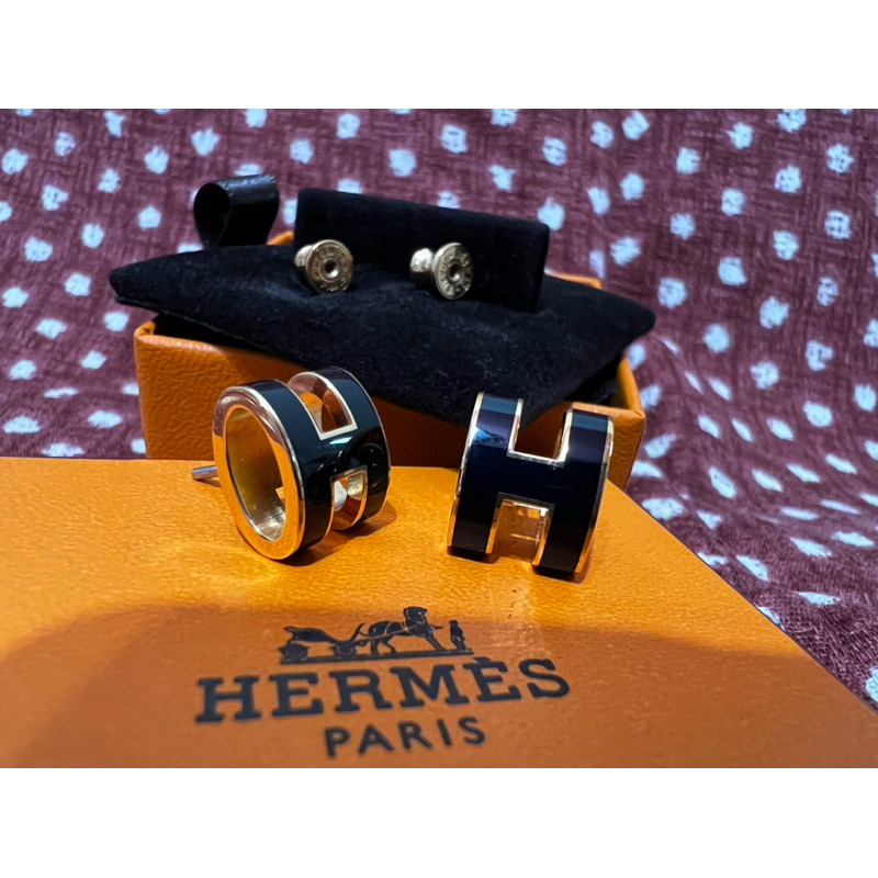 HERMES愛馬仕耳環POP H（二手）保證正品