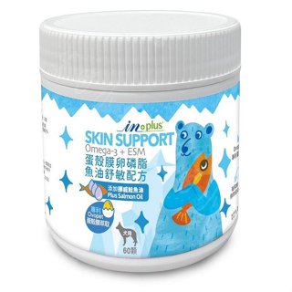 ☆汪喵小舖2店☆ 耐吉斯贏 IN-Plus 犬用蛋殼膜卵磷脂魚油舒敏配方60顆、120顆 兩種規格任選