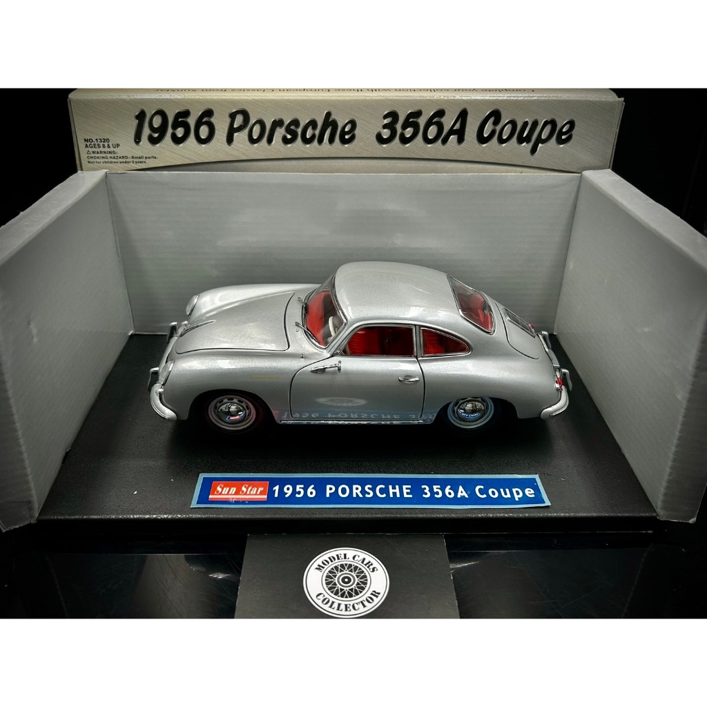 【收藏模人】Sunstar Porsche 356A Coupe 1957 銀 1:18 1/18
