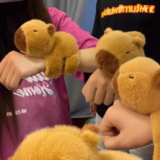 卡皮巴拉趴趴圈 手腕圈 水豚公仔 抱抱水豚君 車把手卡皮巴拉 卡皮巴拉毛絨公仔