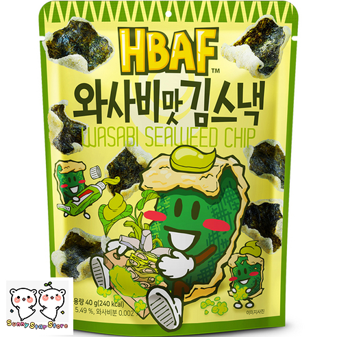 韓國 HBAF最新最夯最涮嘴 芥末海苔脆餅/脆片 40g