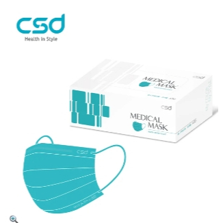 CSD中衛 醫療彩色口罩 - 月河藍 (成人30入/封膜盒裝) 雙鋼印