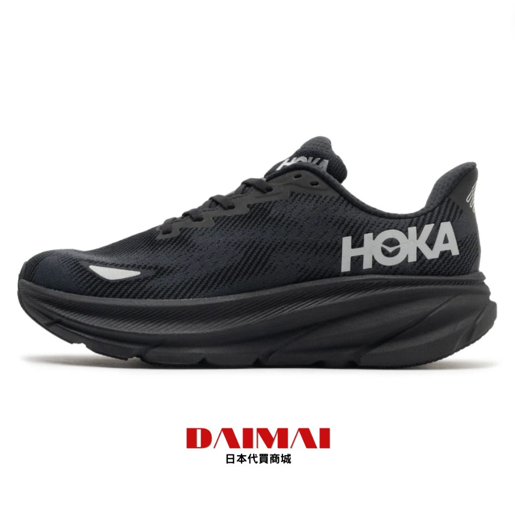 Hoka One One Clifton 9 GTX 純黑 防潑水 反光 增高 厚底 黑武士 1141470BBLC