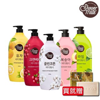 韓國 Shower Mate 微風如沐果香沐浴乳 1200g 棉花籽 蔓越莓 香甜柚 甜蜜桃 沁萊姆