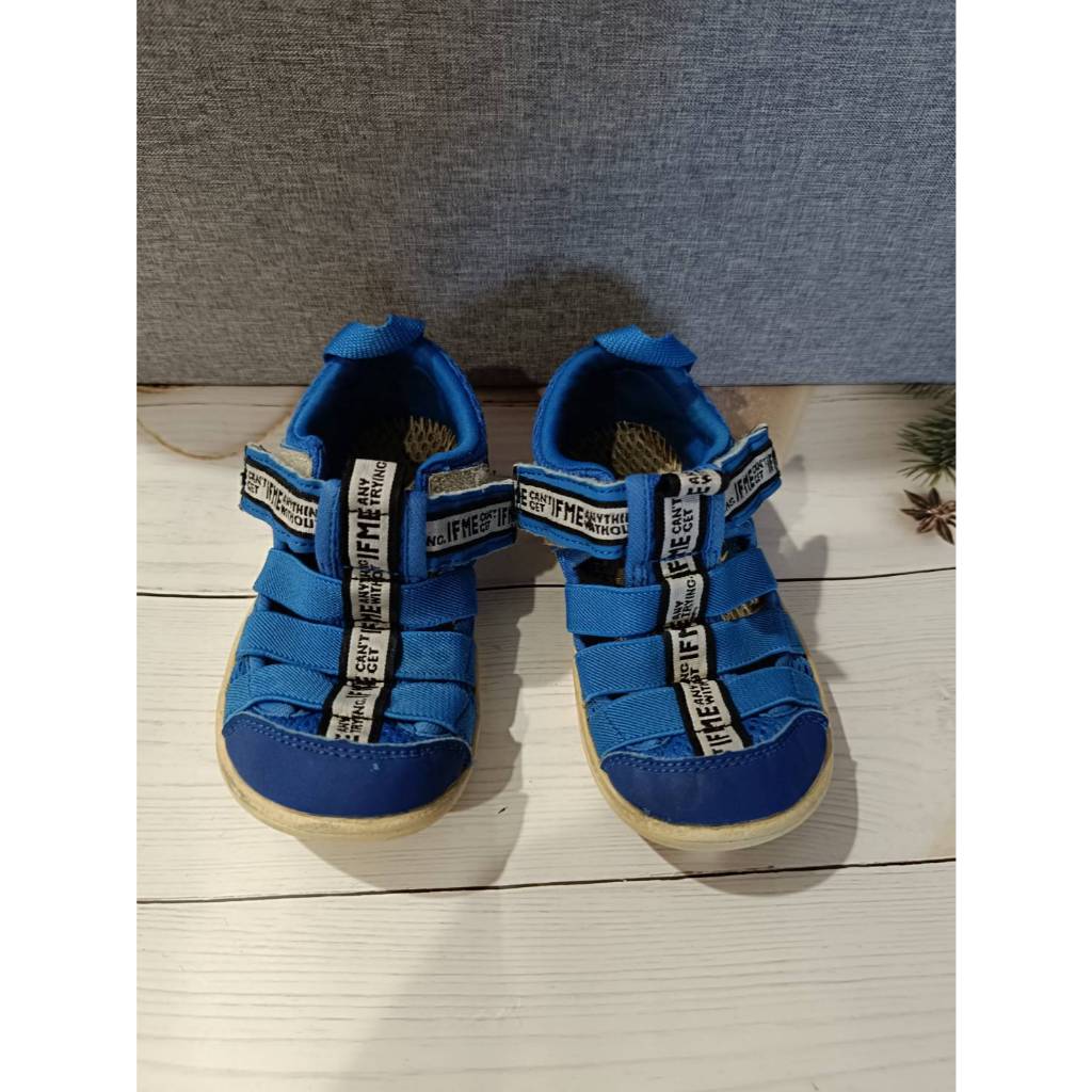 日本IFME童鞋  寶藍色水涼鞋/排水鞋/機能鞋 16公分（二手）