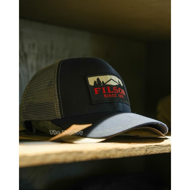 爆款 老闆推薦 Filson Logger Mesh Cap 藍色棒球帽 卡車司機帽 網帽
