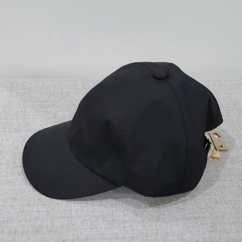 MUJI無印良品 撥水加工附防水膠條棒球帽 Cap 棒球帽 黑色 55-59cm