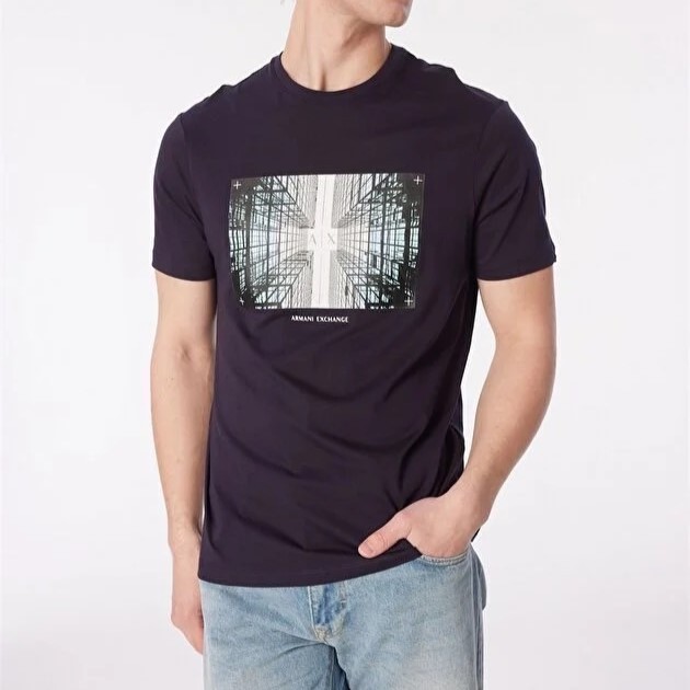 ✴Sparkle歐美精品✴ Armani Exchange AX 城市建築短袖上衣T恤 現貨真品