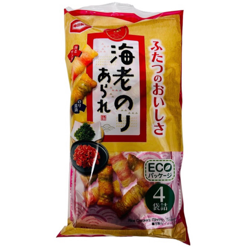 亀田製菓 蝦味海苔米果 4小袋入