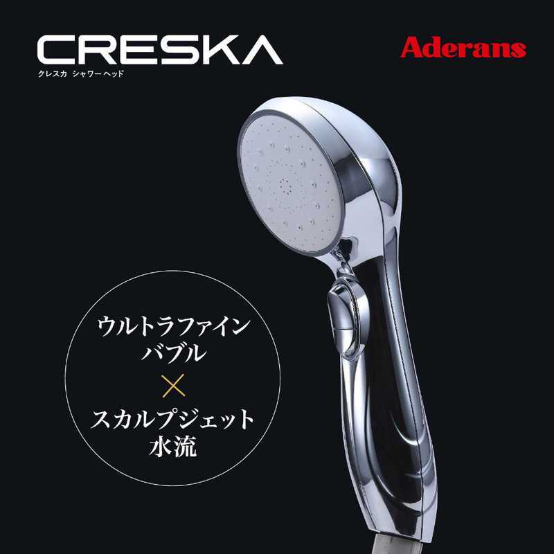 日本 Aderans CRESKA 蓮蓬頭 頭皮護理蓮蓬頭 微氣泡機能