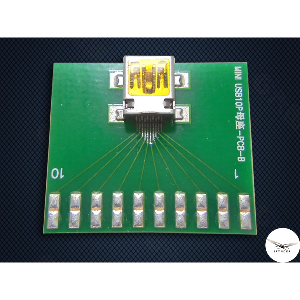 【洋將】飛利浦 Philips MINI USB 10P 母座測試板 MINI 10P 測試架 PCB焊線測試板 $Q