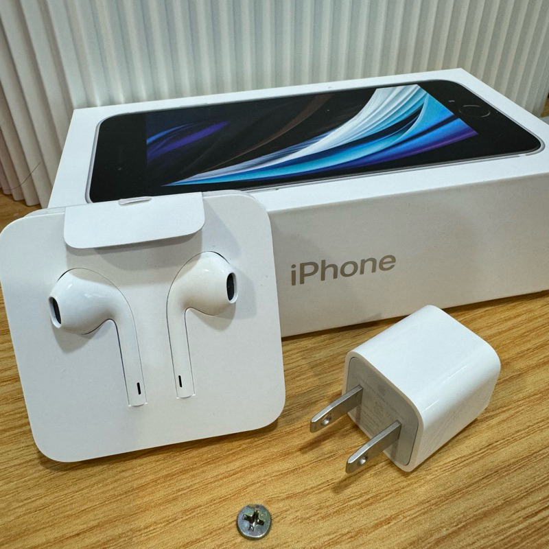 Apple 原廠蘋果 iPhone手機 USB充電頭 豆腐頭 &amp; 有線耳機（Lightning) EarPods