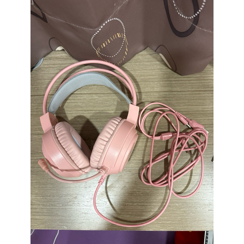 二手電競耳機 粉紅色