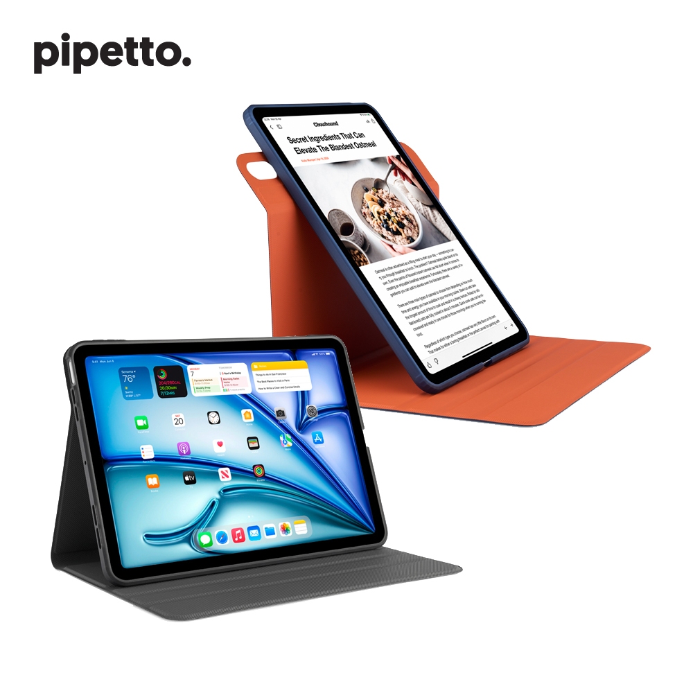 Pipetto iPad Air 11" /Air 10.9” 第4/5代 Rotating Folio 可旋轉側翻皮套