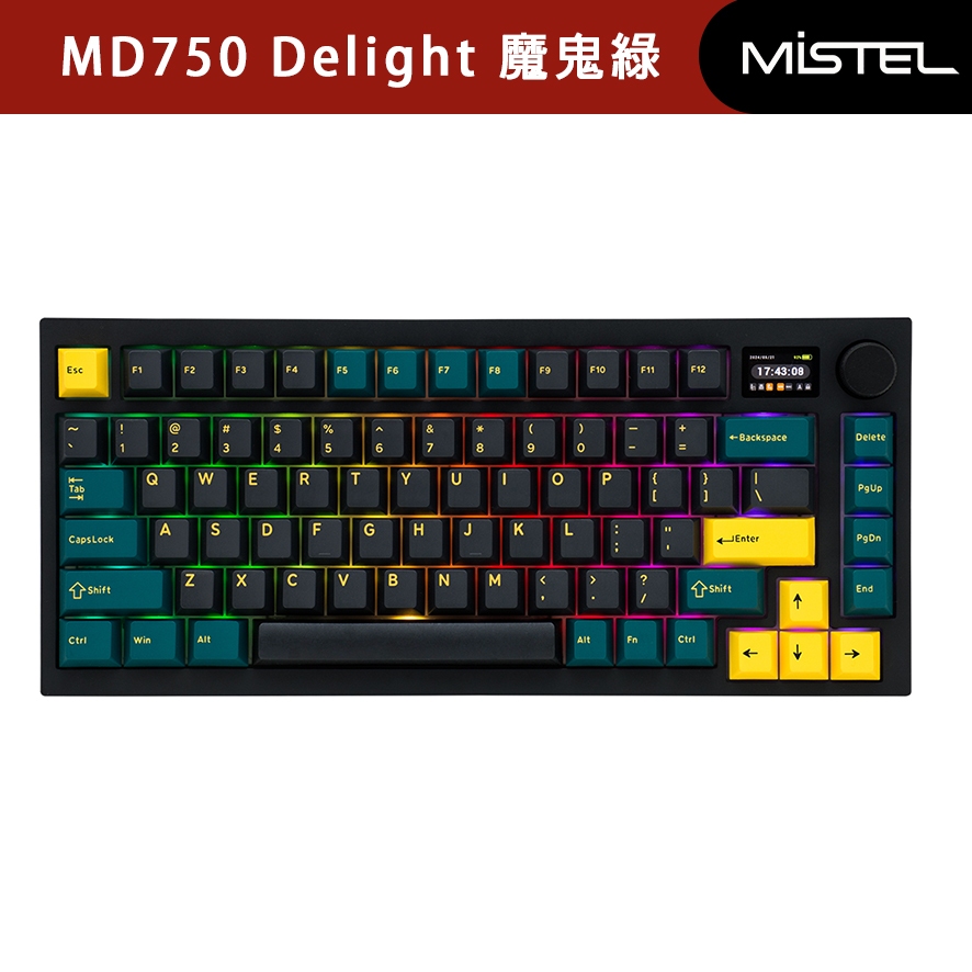 Mistel 密斯特 MD750 Delight 魔鬼綠 RGB 無線 三模 機械式鍵盤 佳達隆軸3.0 (預購)