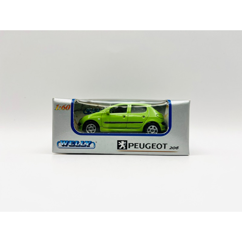 Welly 1/60 Peugeot 206 綠色 模型車