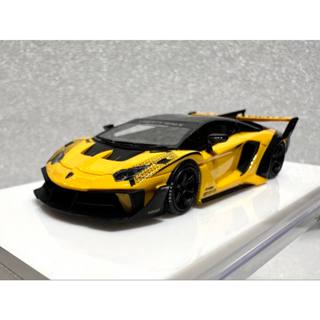 TSAI模型車販賣鋪 現貨賣場 1/64 Lamborghini Aventador GT EVO 黃
