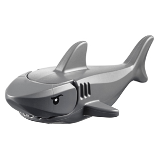 LEGO 樂高 深灰色 動物 鯊魚 14518c04pb01  21322