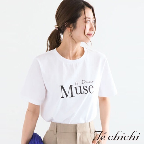 Te chichi 乾淨簡約印花造型圓領短袖上衣(FC46L1C0180)