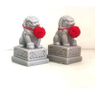 Cement Stone Lion Town House Desktop Decoration Statue Gift