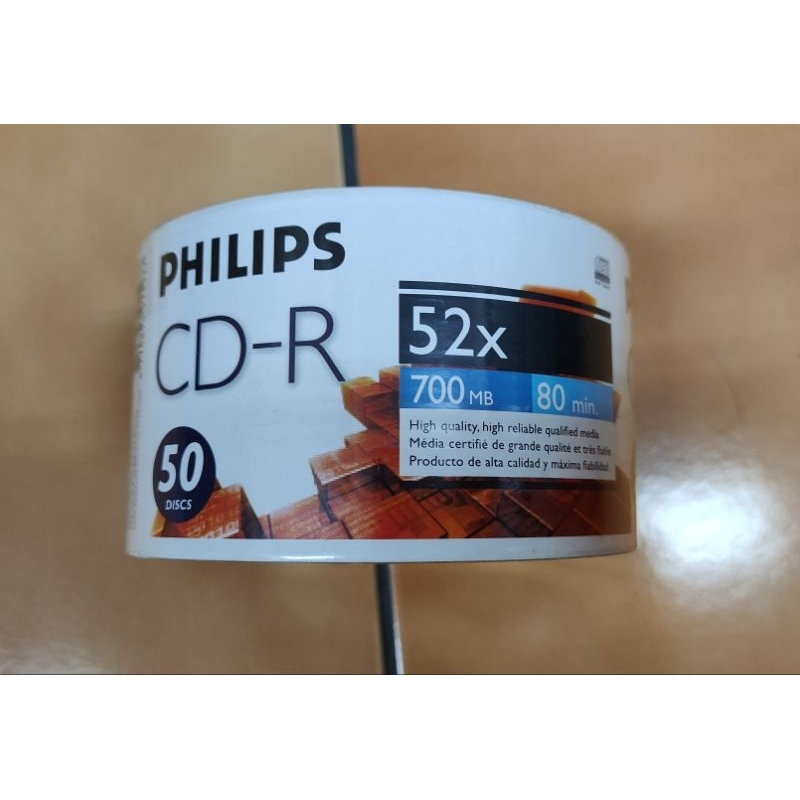 PHILIPS CD-R 52X 700MB,80min 空白光碟片蝦皮店取免運