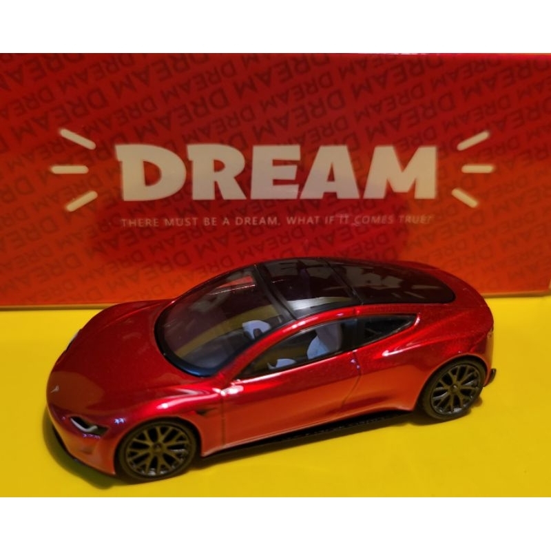 DREAM 1/64 Tesla Roadster 紅