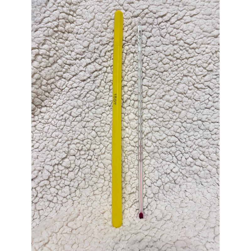 【工具】溫度計/玻璃酒精溫度計［附黃色硬套殼］